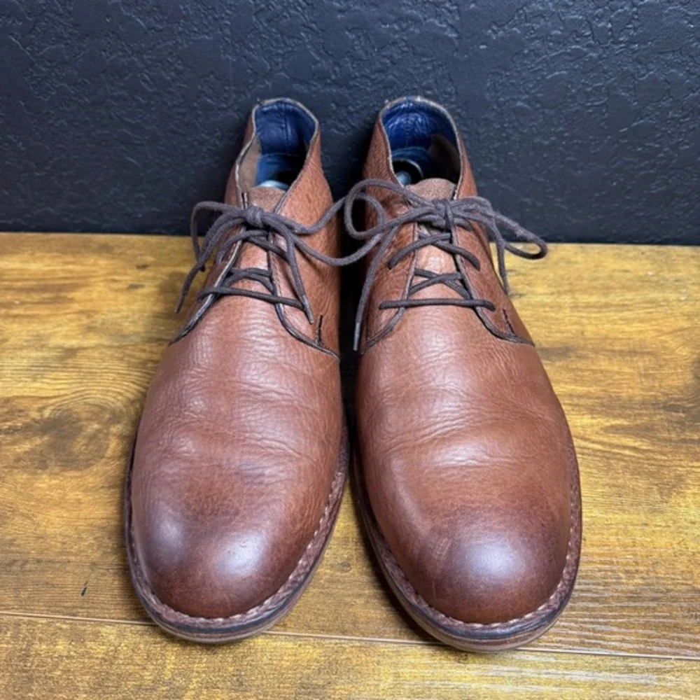 Cole Haan C11777 Brown Pebble Grain Leather Chukka Boots‎ Mens 11M
